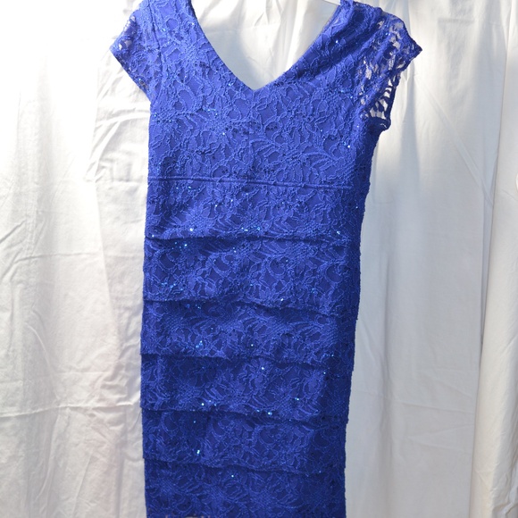 Stretch lace Dress with Sequins SZ 14P - Picture 2 of 7